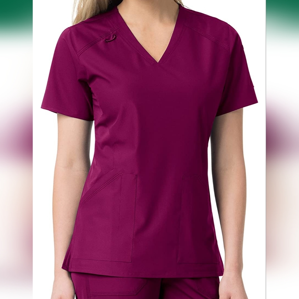 XS Wine Carhartt Women's Scrub Top